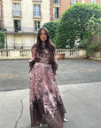 Ensemble fleuri marron