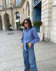 Chemise épaulette à carreaux