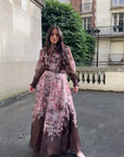 Ensemble fleuri marron